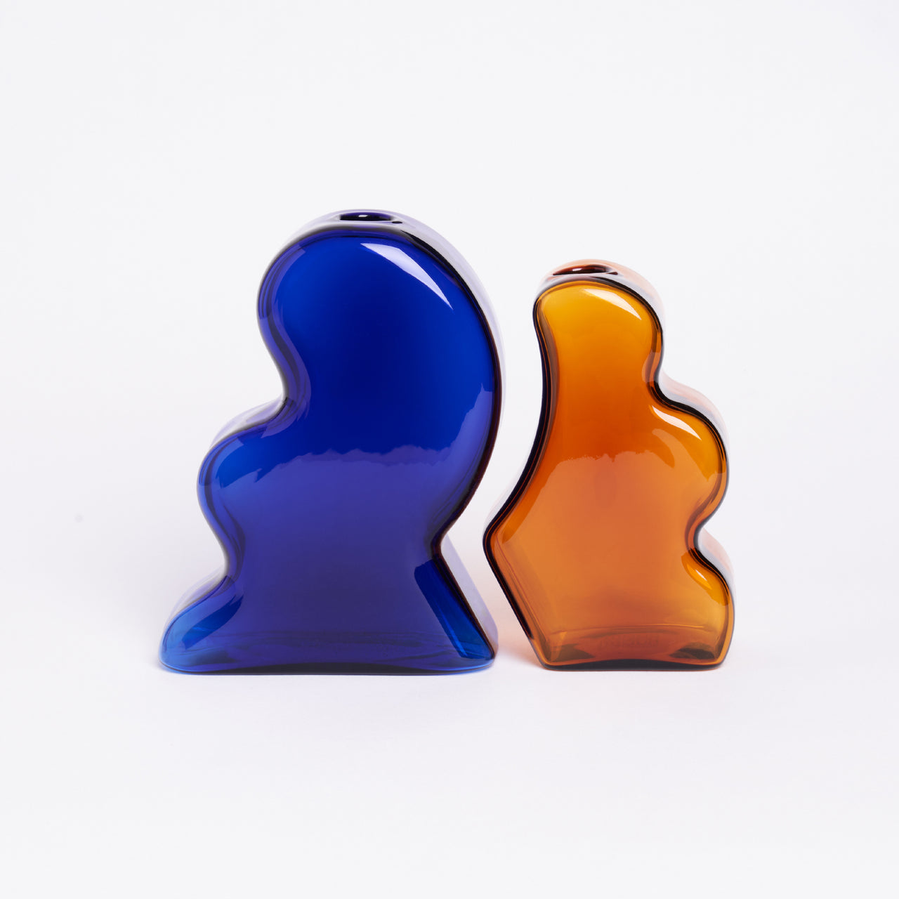 Interlocking Vase — Cobalt Blue/Amber